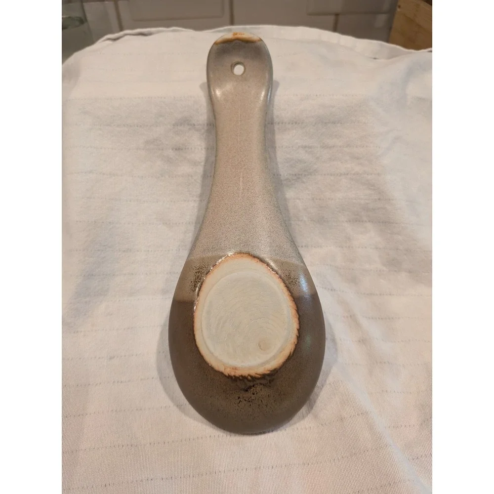 Vintage Otagiri Rooster Spoon Rest Country Chickens Brown Beige Ceramic Japan